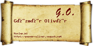 Gázmár Olivér névjegykártya